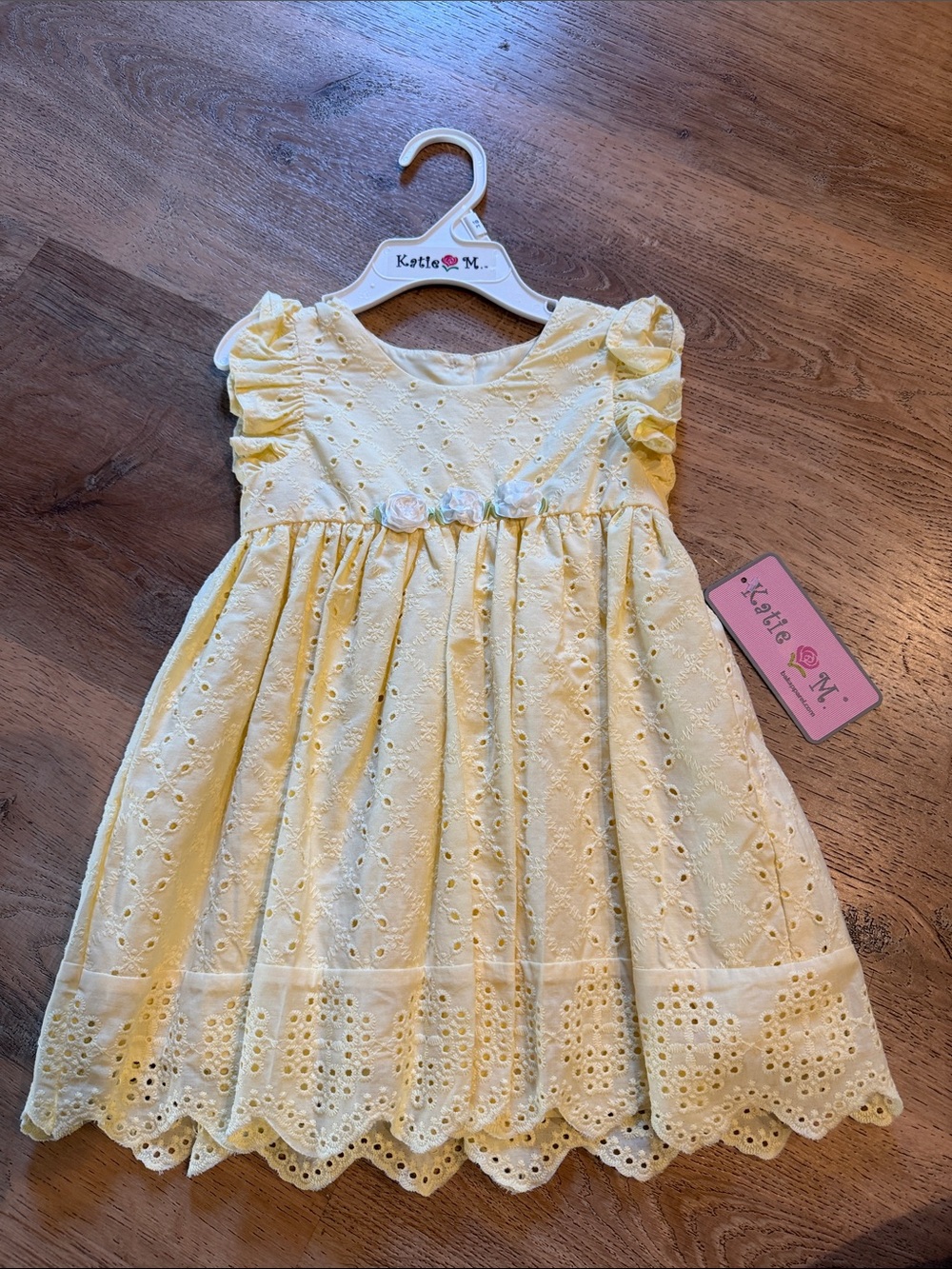 Katie M baby Yellow Eyelet Summer Dress